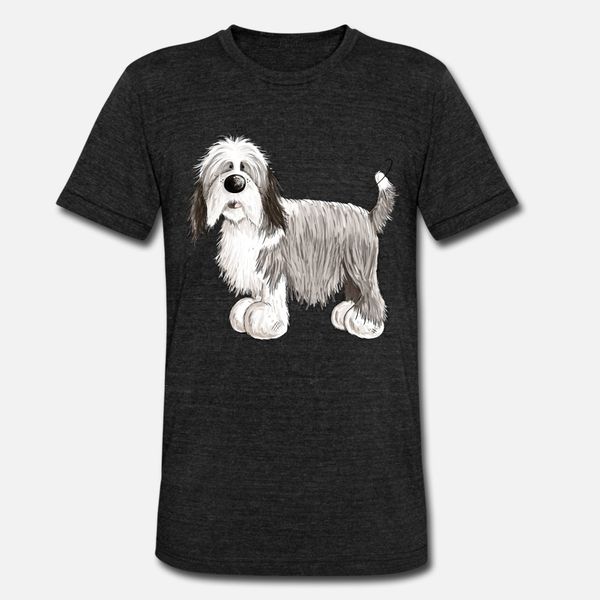 

fluffy bearded collie beardie dog gift t shirt men custom 100% cotton size s-3xl outfit graphic funny casual summer slim shirt