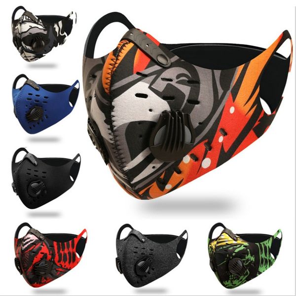 

2020 cycling face mask activated carbon face masks anti-fog windproof dust-proof breathable sunscreen outdoor sports cycling fac