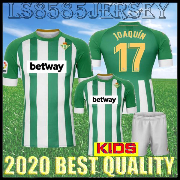 

20 21 real betis soccer jersey home kids 17 joaquin 10 canales camiseta de fÃºtbol juanmi fekir bartra canales loren 2021 away football shirt, Black