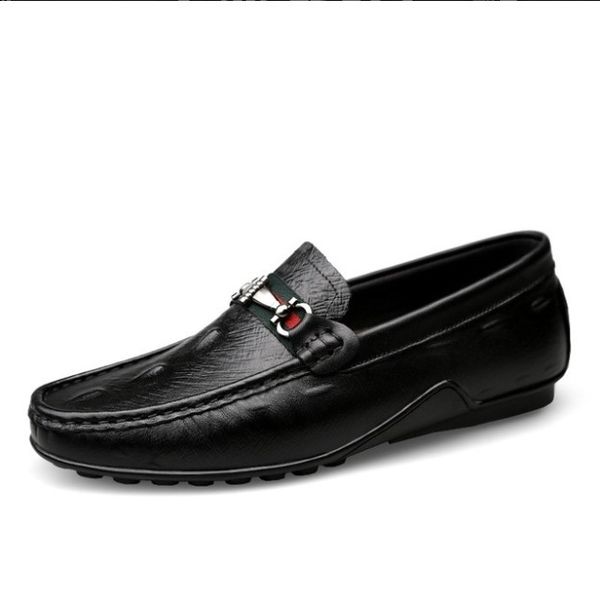

men loafers shoes 2020 spring fashion moccasins footwear comfy suede slip-on flat's walking men casual shoes, Black
