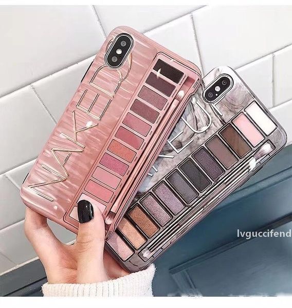 

makeup eyeshadow palette phone case for iphone 11 11pro xs max xr x xs 7 8 plus glossy soft silicone protection back cover