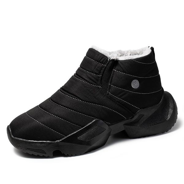 

super warm men winter boots warm waterproof rain boots shoes new men's ankle snow casual shoes botas masculina bota, Black