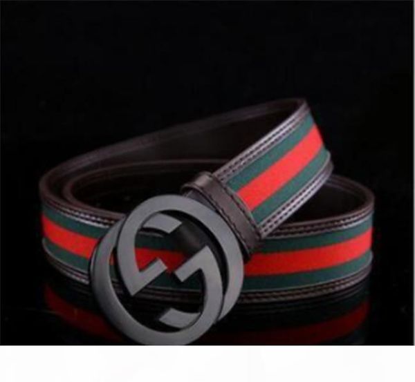 

smooth buckle man leather belt red and green canvas belts wholesale han edition young students style joker688, Black;brown