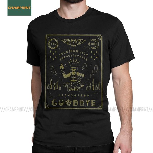 

ouija board men t shirt witch spirit horror occult goth scary skull witchcraft paranormal dead tee short sleeve t-shirt cotton