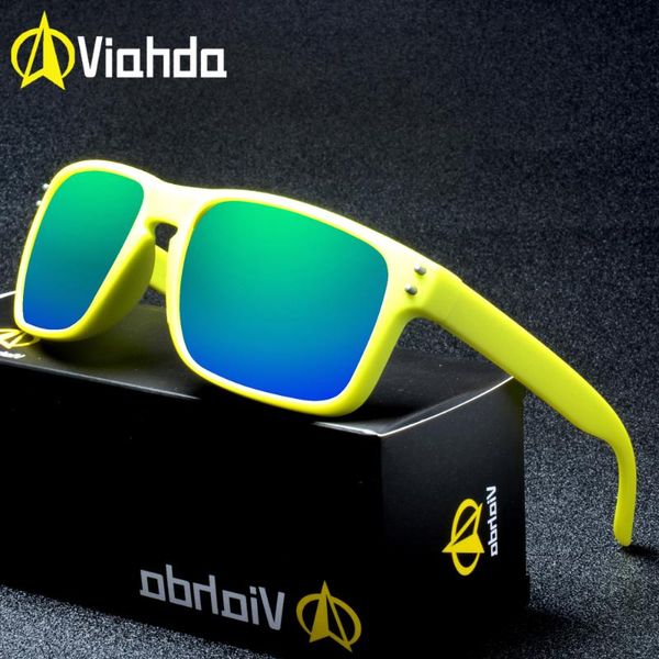 

viahda polarized sunglasses men brand design rectangle mirror luxury vintage male sun glasses for men fashion driver shades, White;black