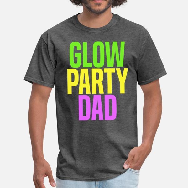 

mens glow party dad kids party hip hop t shirts t shirt men printing 100% cotton crew neck standard gift authentic leisure shirt