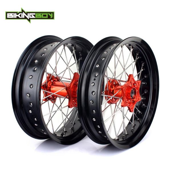 

bikingboy 17" supermoto wheel rim hub for exc mxc sx xc-w xc-g xc-f exc-f sxs sxs-f 125 200 250 300 400 450 500 505 525 535