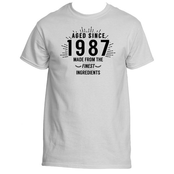

clothing fashion men's t shirts 30th birthday gift aged since 1987 made from the finest ingredients mens t-shirtdesign a shirt