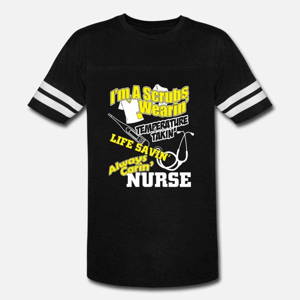 

nurse i m a scrubs wearing temperature taken l t shirt men customize cotton round neck outfit crazy new style spring autumn family shirt