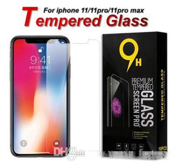 

9h tempered glass clear screen protector for iphone se 2020 11 pro max x xr xs max 7 8 6 plus 5 5s with paper box