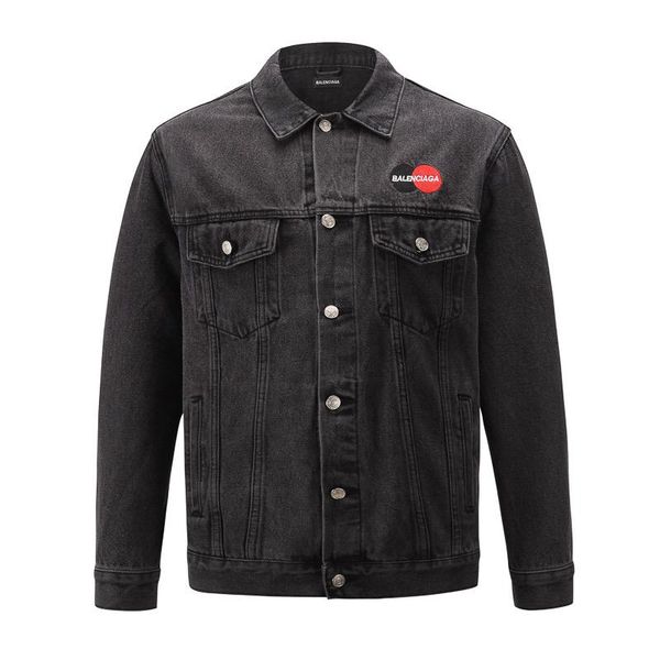 

new mens graffiti denim jackets streetwear 2020 hip hop casual patchwork ripped distressed punk rock hole jeans coats outwear, Black;brown