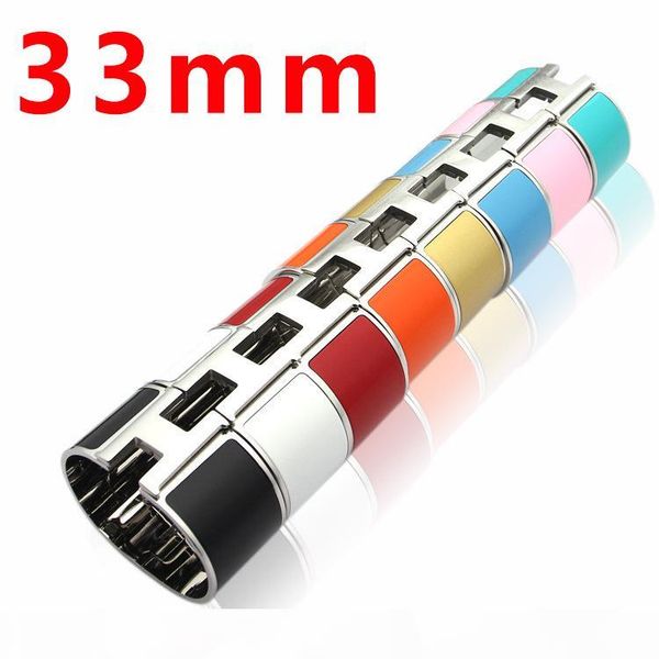 

fashion 33mm h bracelet titanium steel brand jewelry bracelet love for women charm bracelet silver color bangle birthday present wholesale, Black