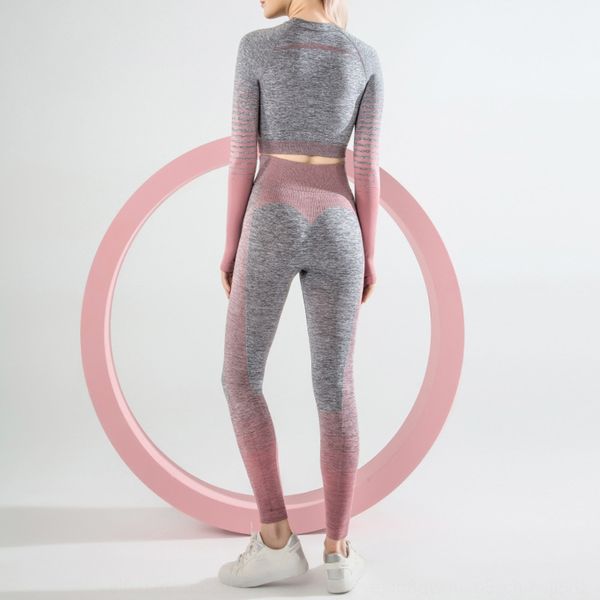 

new yoga suit women's stretch striped hip high waist sports tights tight pants tight pantsseamless leggings daldf