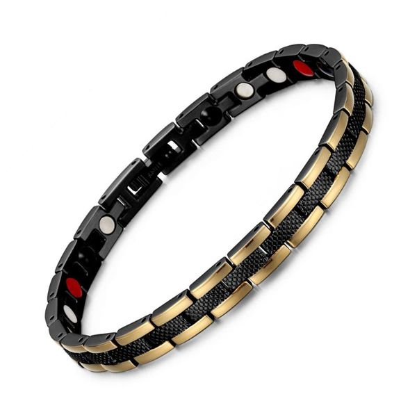 

fashion stainless steel magnetic bracelet for women bio energy elements link chain bracelets health care jewelry new, Black