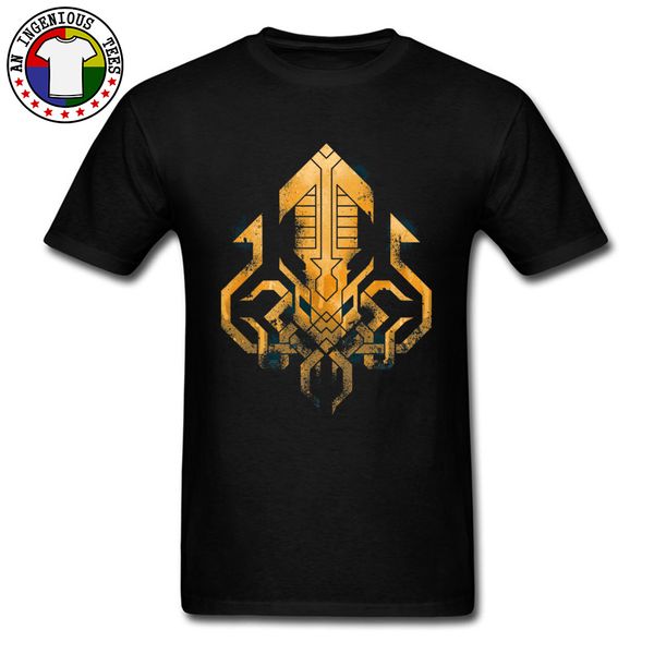 

vintage golden kraken sigil t shirt game of thrones battlefield game tshirts summer cool tees cotton print 3d men t shirts