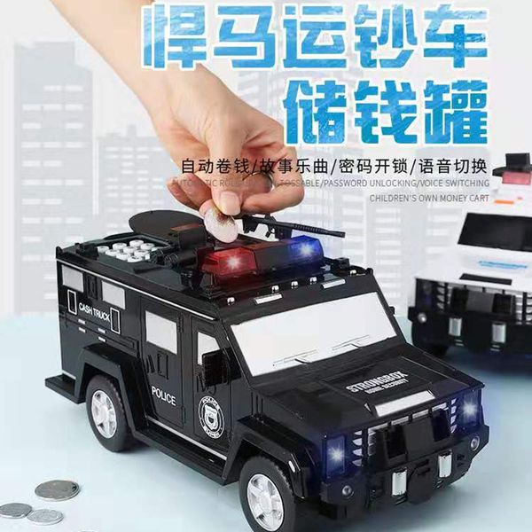 

kid car model toy piggy bank recognizable fingerprint creative piggy bank with code lock kid gift