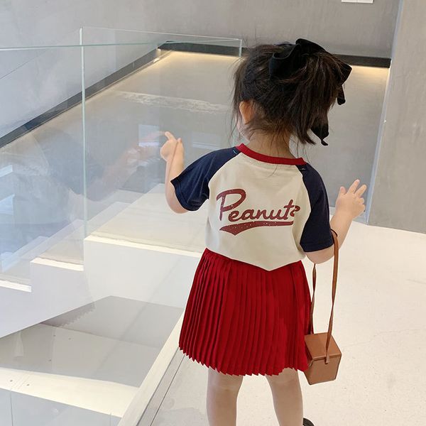

summer children clothes kids t-shirts baby little girl korean style clothes girls casual t-shirts lovely peanut tee, Blue