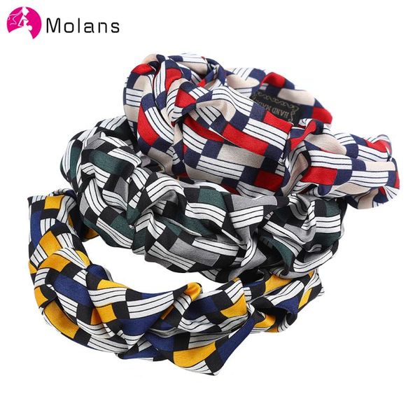 

hair accessories molans fashion lattice stitching center knotted braided knit headband cloth hairbands women elegant accessiores hoops