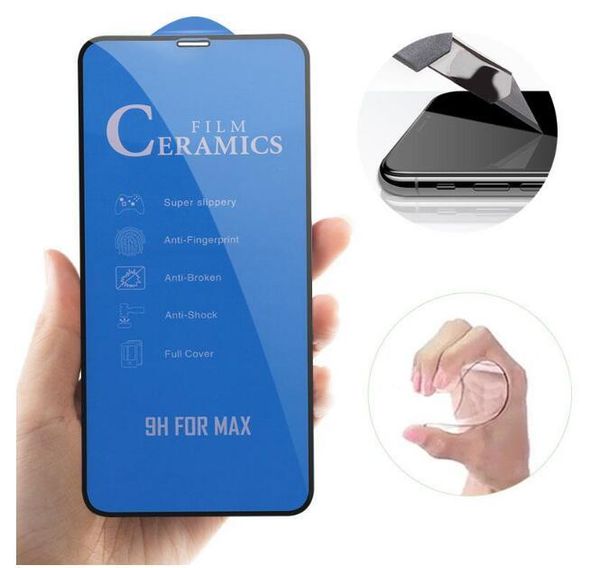 

cgjxsceramics screen protector soft film 9h full cover for iphone 11 pro max xs xr x 8 7 6 plus not tempered glass