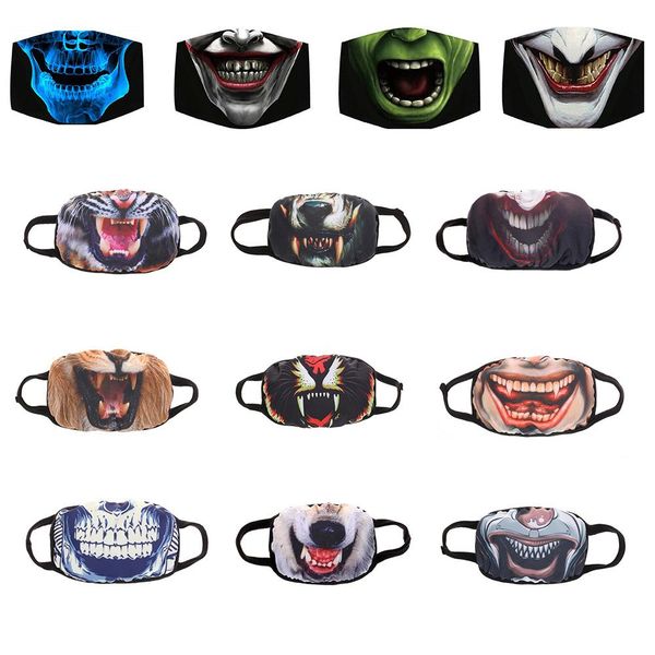 

mask new products non mainstream cotton dustproof mouth cover male female creative expression personality masks 13 styles wholesale