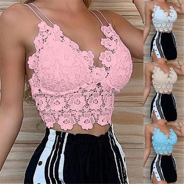 

lace crop tees lace up sleeveless women dropshipping clothing women summer camis slim solid v neck, White