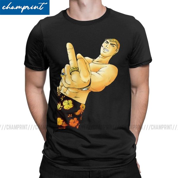 

leisure gto t-shirts men crewneck cotton t shirt great teacher onizuka japan manga short sleeve tee shirt birthday gift clothes