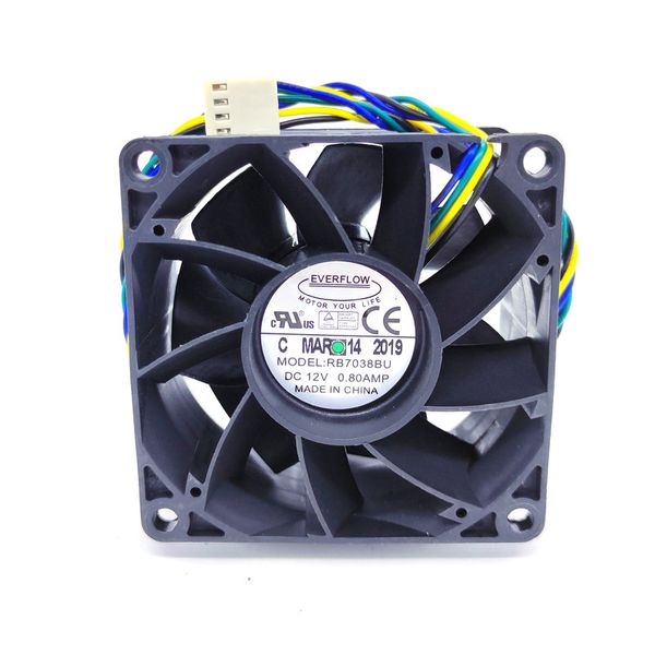 

everflow rb7038bu 70x70x38mm dc12v 0.80a 4lines computer cooling fan