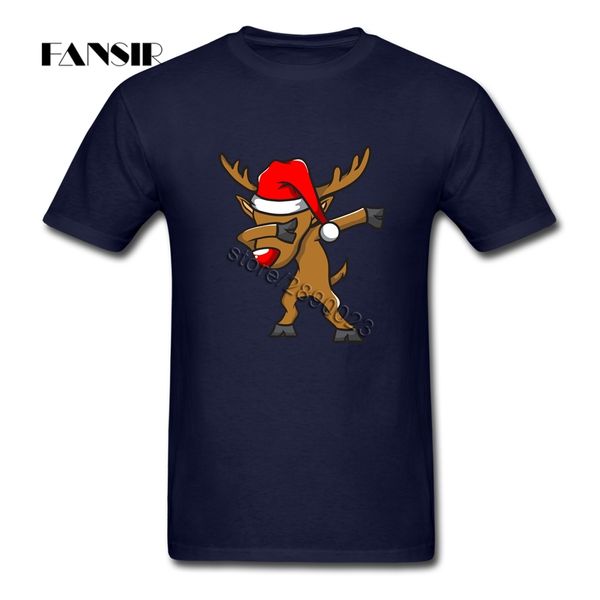 

novelty dabbing reindeer christmas dab t-shirt man short sleeve o neck men t shirt camisa masculina over size