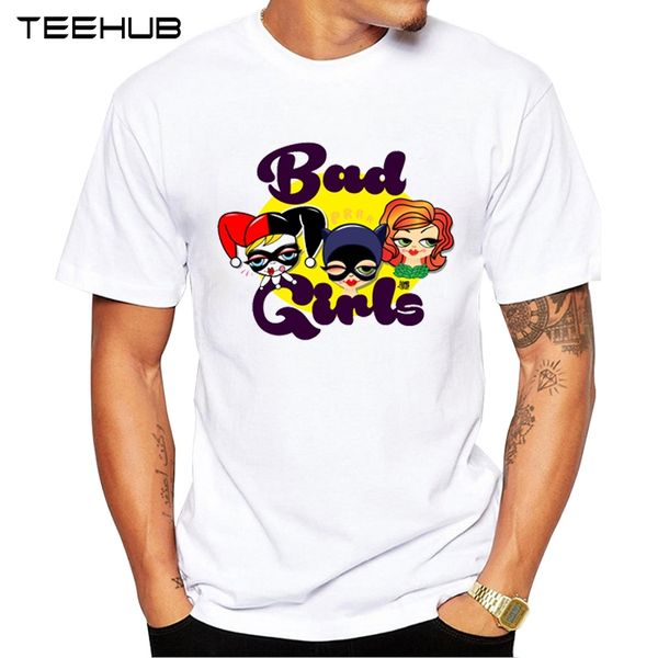 

teehub 2019 o-neck short sleeve t-shirt bad girls men t shirt fashion cartoon girls printed t shirt casual classic tee