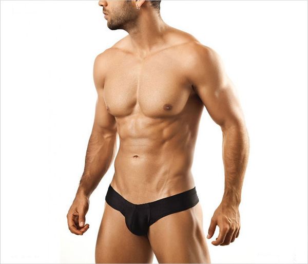 

men's elastic breathable draping men's low waist small bag hip thong ultra-low waist, Black;white