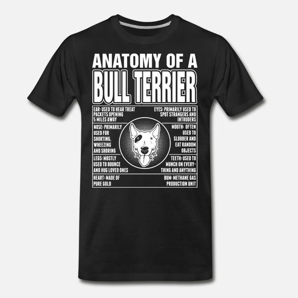 

anatomy of a bull terrier t shirt men designing 100% cotton o-neck natural graphic funny spring unique shirt