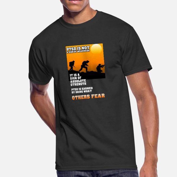 

ptsd is not a sign t shirt men character short sleeve s-3xl leisure interesting new fashion summer style novelty shirt
