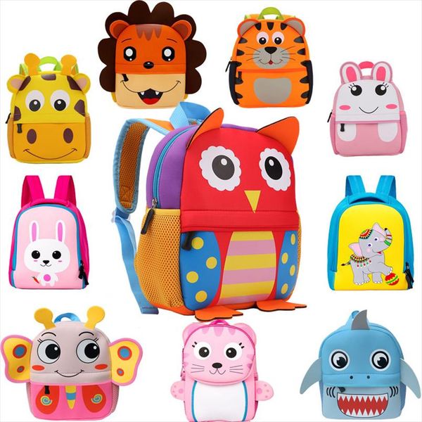 

2019 new 3d children school bags for girls boy children backpacks kindergarten cartoon animal toddle kids backpack for 2 5 years