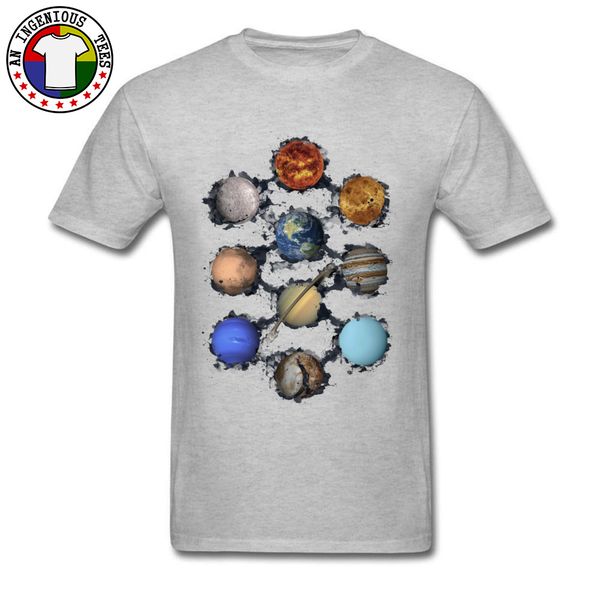 

fine quality fashion simple style printed t shirts 2018 women men t shirt solar system planet star celestial body design