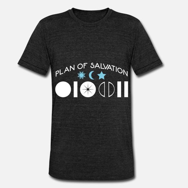 

lds plan of salvation mormon missionary gift t shirt men printed short sleeve o-neck outfit crazy building summer leisure shirt