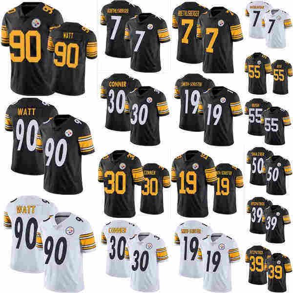 

pittsburgh steeler juju smith-schuster jersey t.j. watt 39 minkah fitzpatrick devin bush conner watt shazier, Black;red