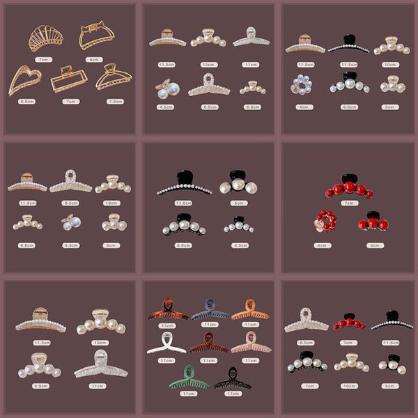 

faceins large back hair pin ins style hairpin sets for women bath plate hair claw pearl sticks clip female ornaments, Golden;silver