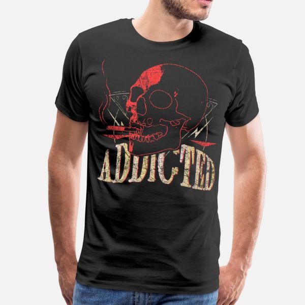 

cigarette skull gift t shirt men print tee shirt s-xxxl normal cute authentic spring autumn family shirt