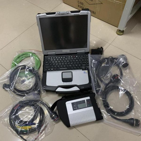 

mb star c4 software ssd with lapcf-30 toughbook diagnostic tool for 12v 24v full set ready to use 2 years warranty