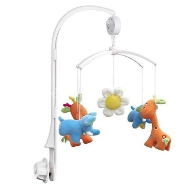 

baby crib mobile bed bell toy holder arm bracket + wind-up music box