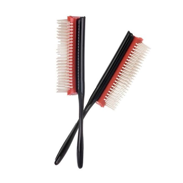 

21cm hair styling brush wheat straw detangle hairbrush hair combs salon curly straight hairdressing comb massager ha o3q4, Silver