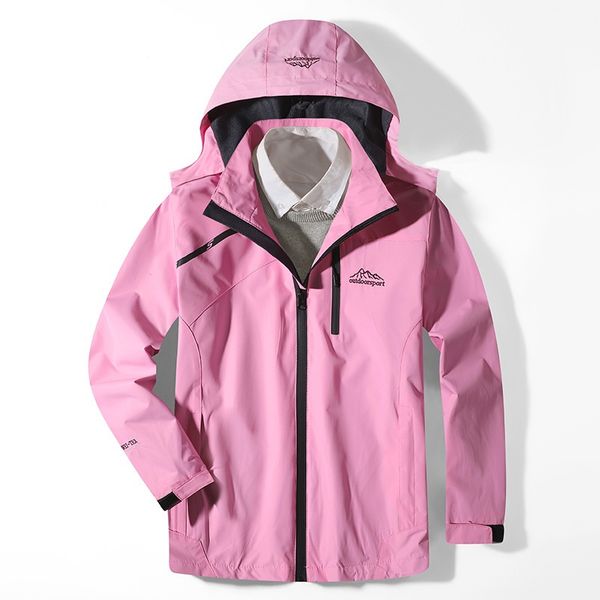 

весна осень пешеходные куртка женщин спорт на открытом воздухе водонепроницаемый ветрозащитный с капюшоном пальто дышащий кемпинг climbing t, Blue;black