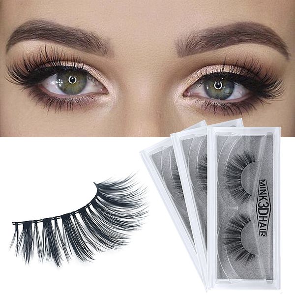 

1 pair of mink hair false eyelashes 3d stereo thick false eyelashes for makeup tools