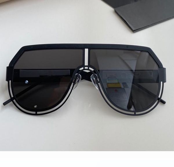 

new men sunglasses 2231 fashion big oval sunglasses coating grey and brown lens metal frame color plated frame uv400 lens quality, White;black