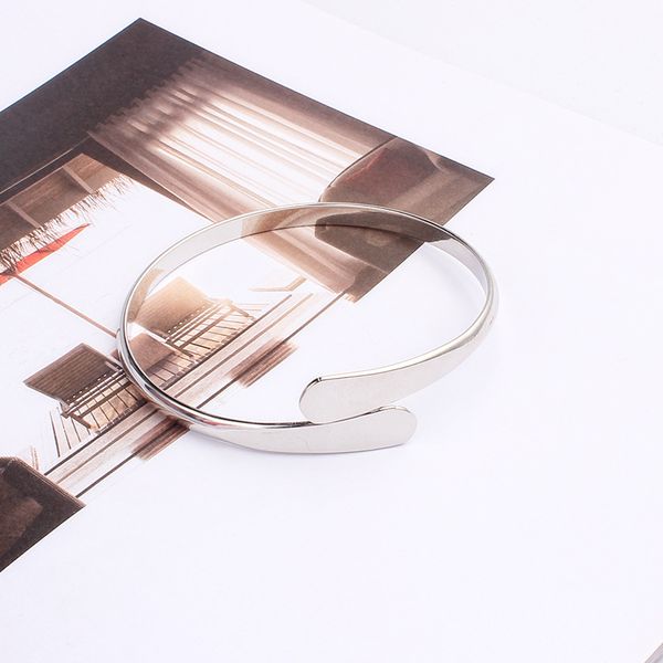 

new stainless steel bracelet metal opening simple fashion bracelet korean small fresh wild retro ladies, Black
