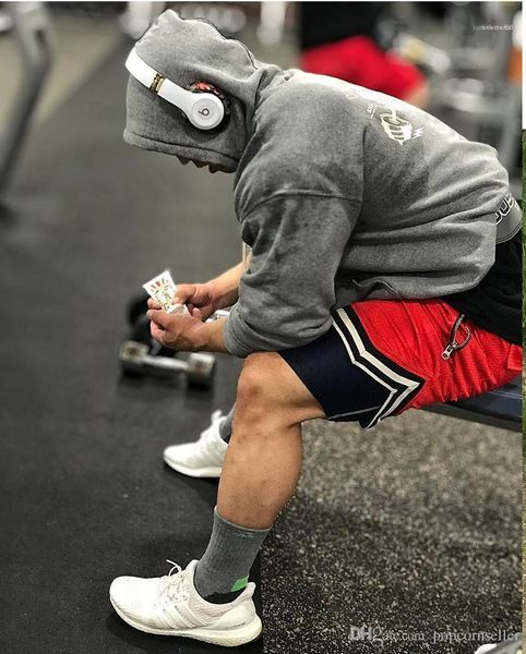 

clothing street style apparel fashion mens gym active style breathable shorts loose relaexed large size running training fashion casual, White;black