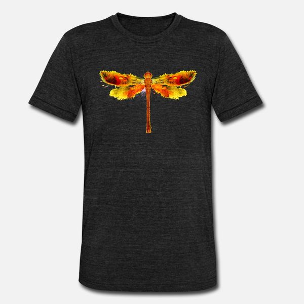 

dragonfly firefly watercolor insect orange t shirt men print short sleeve s-3xl natural sunlight breathable spring autumn leisure shirt