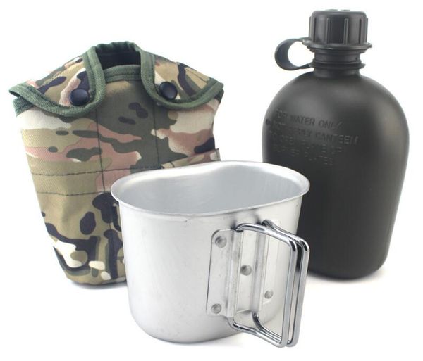 

outdoor 5 colors 1l camouflage camping army water bottle canteen cup for hiking bicycle camping desert survival climbing accessories eos7652