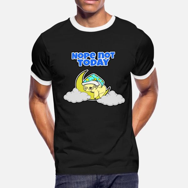 

nope not today not today sloth says no t shirt men fitness tee shirt s-3xl fit fitness funny spring autumn formal shirt