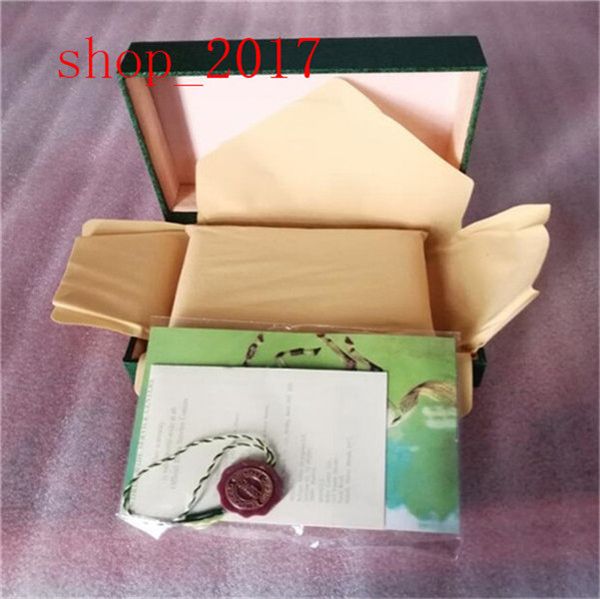 

yy мода бренд женщины green watch box оригинальная с картой и документы сертификатов сумкой коробки для часов rolex box, Black;blue